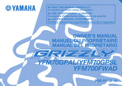 Yamaha GRIZZLY YFM700FWAD 2019 Manual Del Propietário