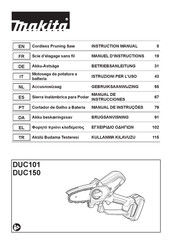 Makita DUC150 Manual De Instrucciones