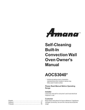 Amana AOCS3040 Manual Del Usuario