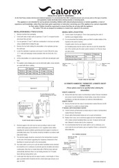 Calorex TTW337 Nstrucciones De Instalacion