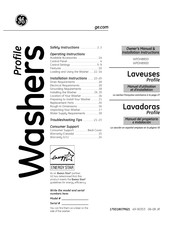 GE Profile WPDH8850 Manual Del Propietario E Instalación