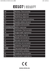 Emos E0107 Manual De Instrucciones