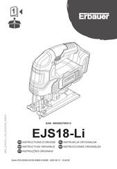 Erbauer EJS18-Li Instrucciones Originales