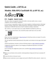 MikroTik cAP XL ac Guía Rápida