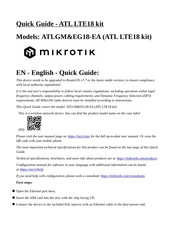 MikroTik ATL LTE18 kit Guía Rápida