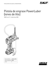 SKF PowerLuber 1880 Guía De Usuario Y Mantenimiento