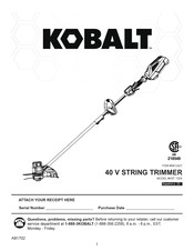 Kobalt KST 130X Manual Del Usuario