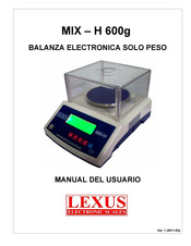 Lexus Electronic Scales MIX-H Manual Del Usuario