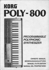 Korg POLY-800 Manual Del Propietário