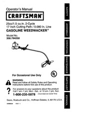 Craftsman WEEDWACKER 358.794250 Manual Del Operador