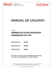 RECAL UniClima AABCAIEC86 Manual De Usuario