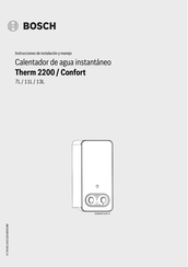 Bosch Therm 2200 / ConfortT 2200 11-23 Instrucciones De Instalación Y Manejo