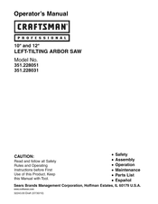 Craftsman professional 351.228051 Manual Del Operador