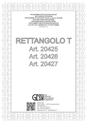 Gessi RETTANGOLO T 20427 Instrucciones De Instalación
