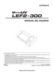 Roland VersaUV LEF2-300 Manual Del Usuario