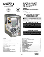 Lennox MERIT ML296DF090XV60C Instrucciones De Instalación