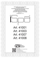Gessi iSpa 41001 Instrucciones De Instalación