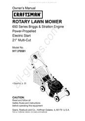 Craftsman 917.370581 Manual Del Propietário