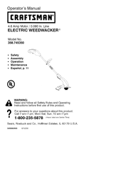 Craftsman WEEDWACKER 358.745350 Manual Del Operador