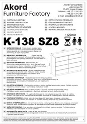 Akord K-138 SZ8 Instrucciones De Instalación