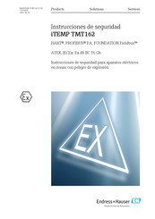 Endress+Hauser iTEMP TMT162 Instrucciones De Seguridad