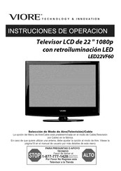 VIORE LED22VF60 Instrucciones De Operación