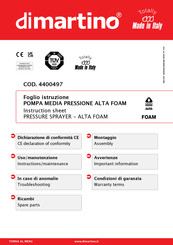 dimartino ALTA FOAM Manual Del Usuario