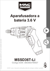 Mac allister MSSD36T-Li Manual Del Usuario