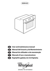 Whirlpool AKZM 835 Manual Del Usuario Y De Mantenimiento