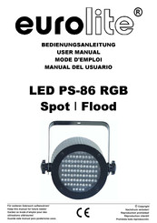 EuroLite LED PS-86 RGB Manual Del Usuario