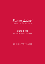 Sonus Faber DUETTO Guia De Inicio Rapido