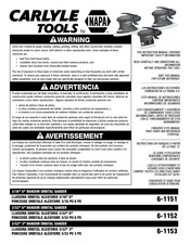 Napa CARLYLE TOOLS 6-1152 Manual De Instrucciones