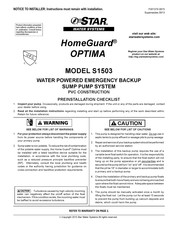 STAR Water Systems HomeGuard OPTIMA Manual Del Usuario