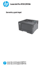 HP LaserJet Pro M706n Garantía Y Guía Legal