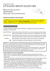 Hitachi CP-EU5001WN Manual De Usuario