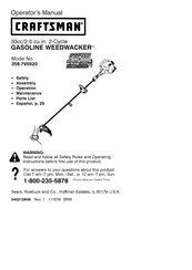 Craftsman WEEDWACKER 358.795920 Manual Del Operador