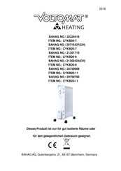 VOLTOMAT HEATING 21302424CH Manual