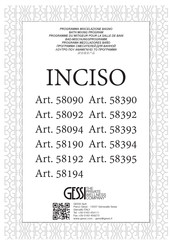 Gessi INCISO 58395 Instrucciones De Instalación