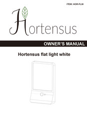 Hortensus HOR-FLW Manual Del Usuario