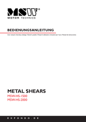MSW Motor Technics MSW-HS-2000 Manual De Instrucciones