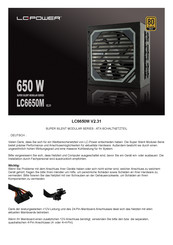 LC-POWER SUPER SILENT MODULAR LC6650M V2.31 Manual Del Usuario