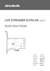 Avermedia LIVE STREAMER ULTRA HD Manual De Instrucciones