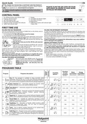 Hotpoint HI 5030 WEF Guía Rápida