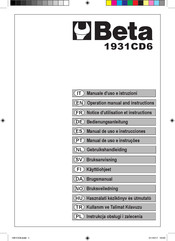 Beta 1931CD6 Manual De Uso E Instrucciones