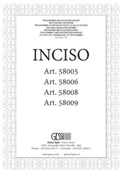 Gessi INCISO 58005 Instrucciones De Instalación