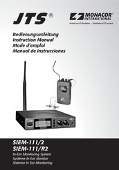 Monacor International JTS SIEM-111/R2 Manual De Instrucciones