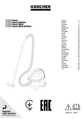 Kärcher T 11/1 Classic HEPA Re!Plast Manual Del Usuario
