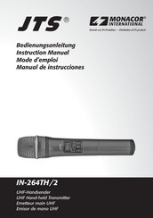 Monacor International JTS IN-264TH/2 Manual De Instrucciones