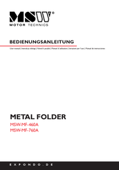 MSW Motor Technics MSW-MF-460A Manual De Instrucciones