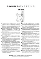 Sanus Systems MF203 Manual Del Usuario